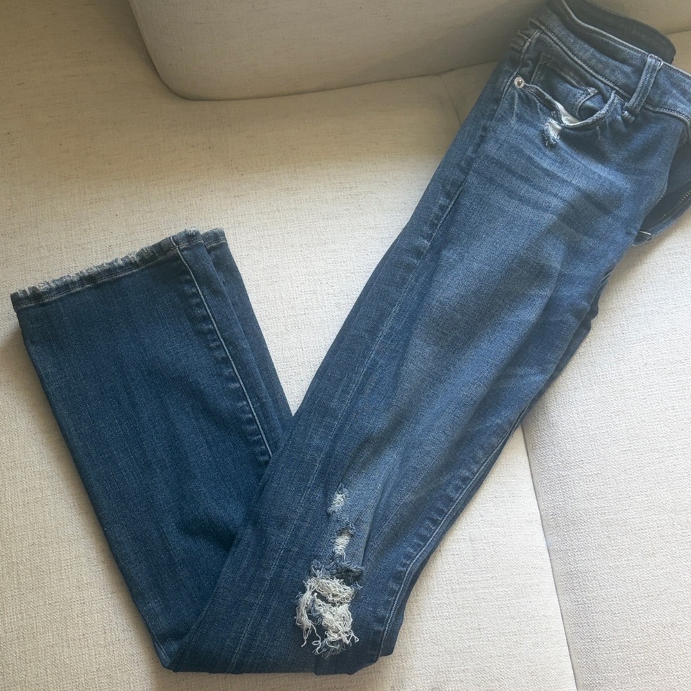 Abercrombie & Fitch Dark Blue Distressed Skinny Jeans